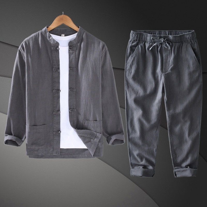 New 2026 Cotton Linen Chinese  - Mens Linen Shirt Long Sleeve review and price
