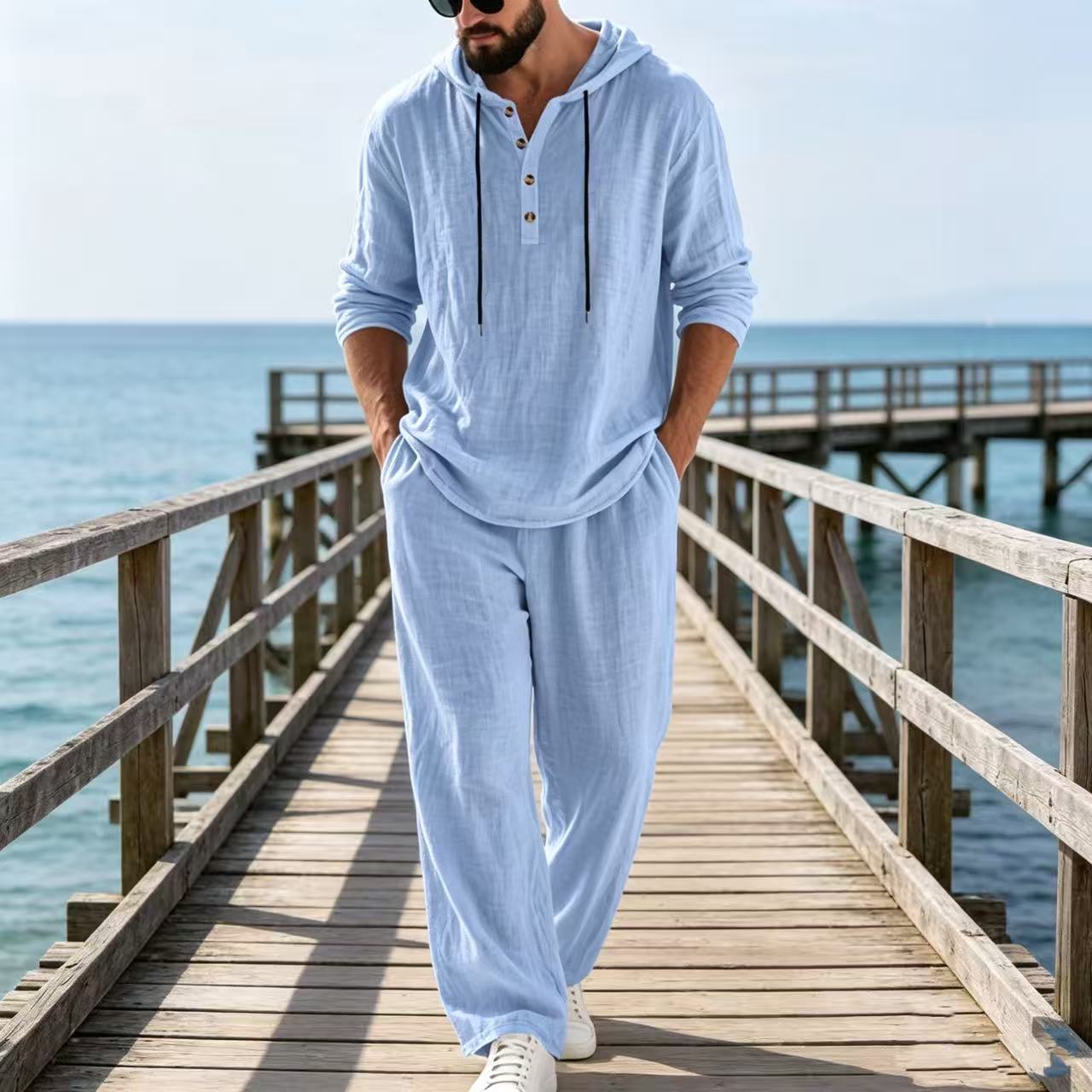 2026 Cross-border Spring and A - Mens Linen Shirt Long Sleeve review and price