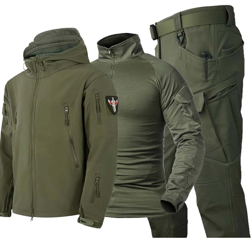 3PCS Mens Camo Tactical Sets H - Tactical Military Shirt Cargo review and price