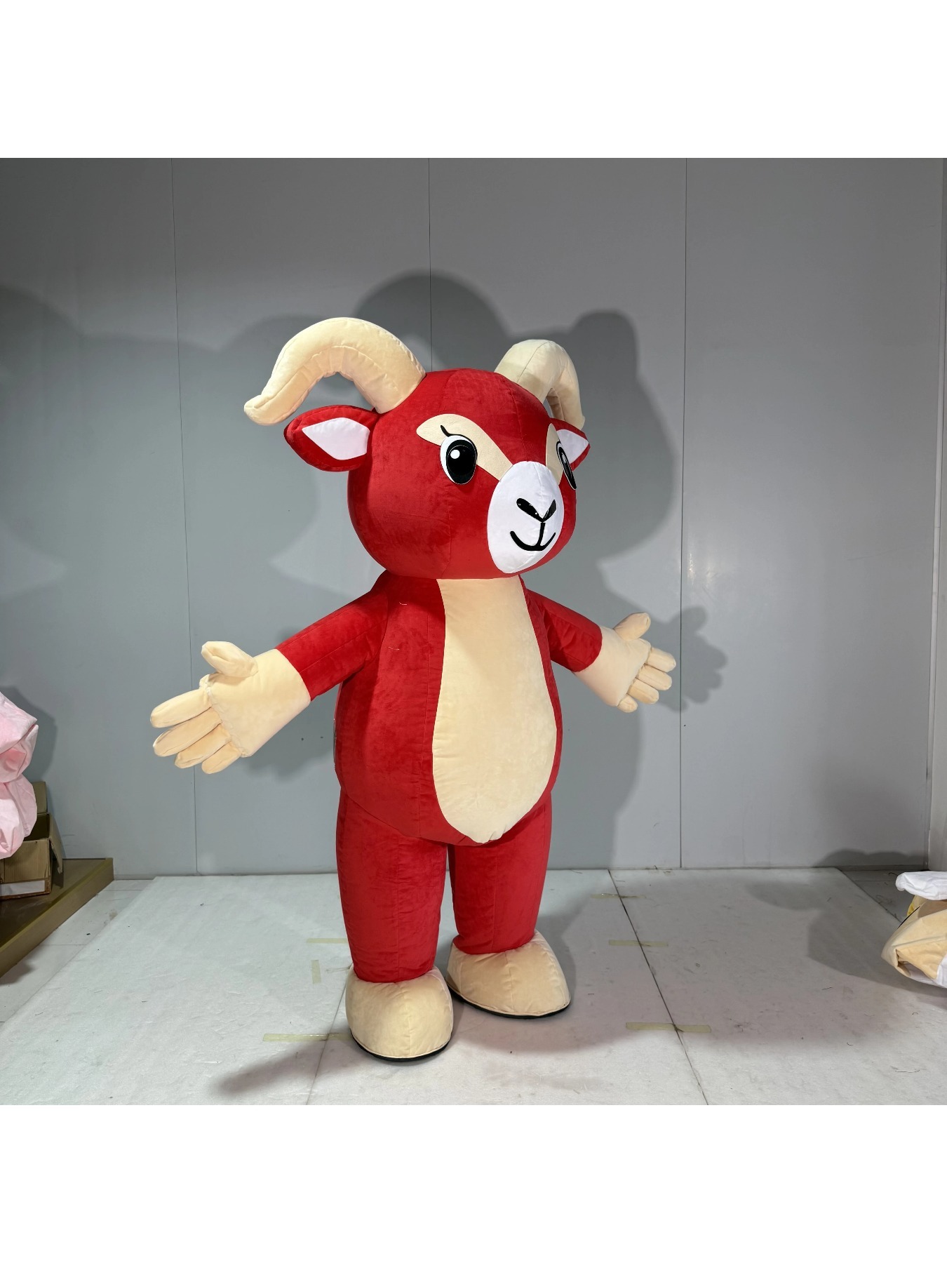Inflatable Red Goat Mascot Cos - Suits review and price